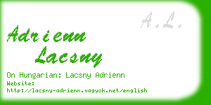 adrienn lacsny business card